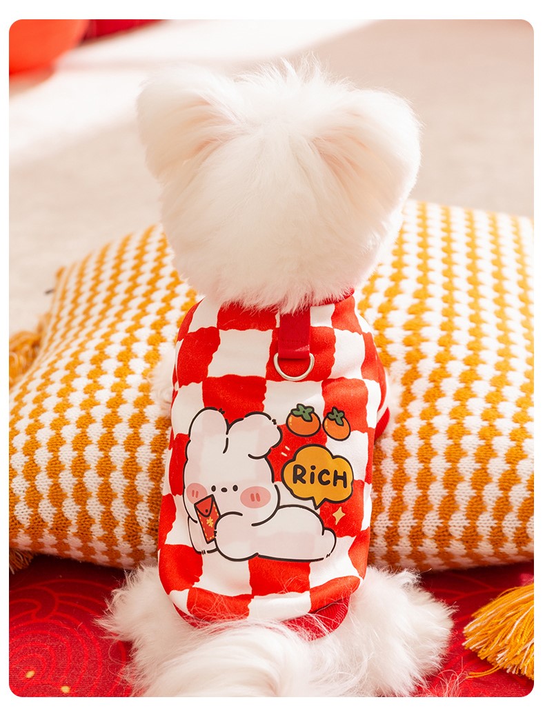 áo nỉ - áo ấm - áo thu đông hình rabbit rich và panda đội nón lân dành cho chó mèo - T3 PETS SHOP