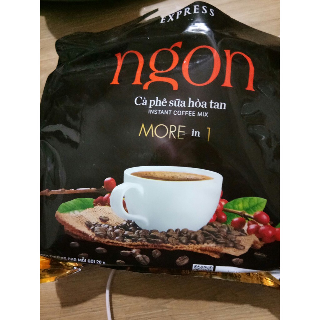 Cà phê hòa tan 3 in 1 Q Express Ngon 24 sticks x 20g Trần Quang