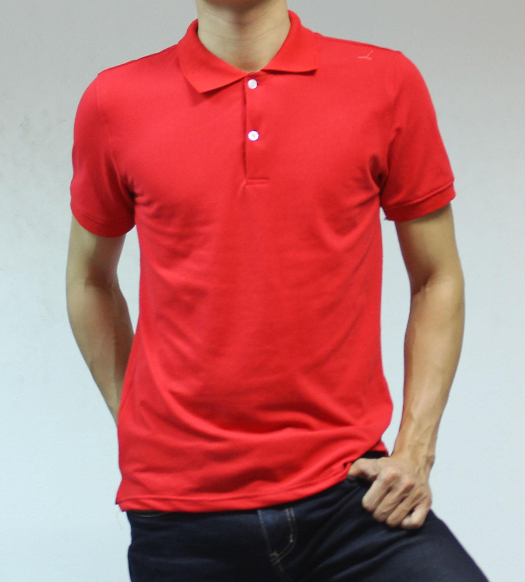 ÁO THUN NAM CỔ BẺ GHI