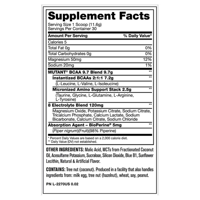 Chống Dị Hóa Cơ MUTANT BCAA 9.7 (30 Lần Dùng)