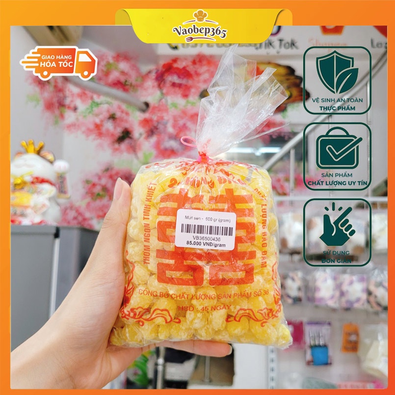 Mứt hạt sen làm bánh trung thu, nấu chè