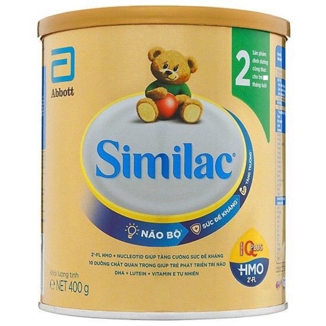 [Hoàn tiền 12%] Sữa bột Abbott Similac số 2 400g mẫu cũ