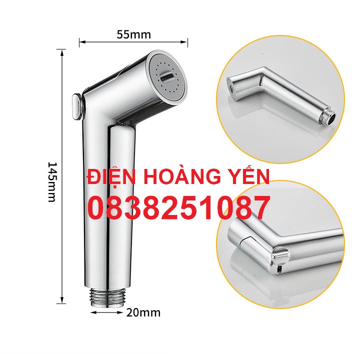 [Nút Gạt Siêu Nhẹ Siêu Êm] Đầu Vòi Xịt Vệ Sinh Toilet Bồn Cầu Tay Gạt Nước Mạnh ti đồng bền đẹp