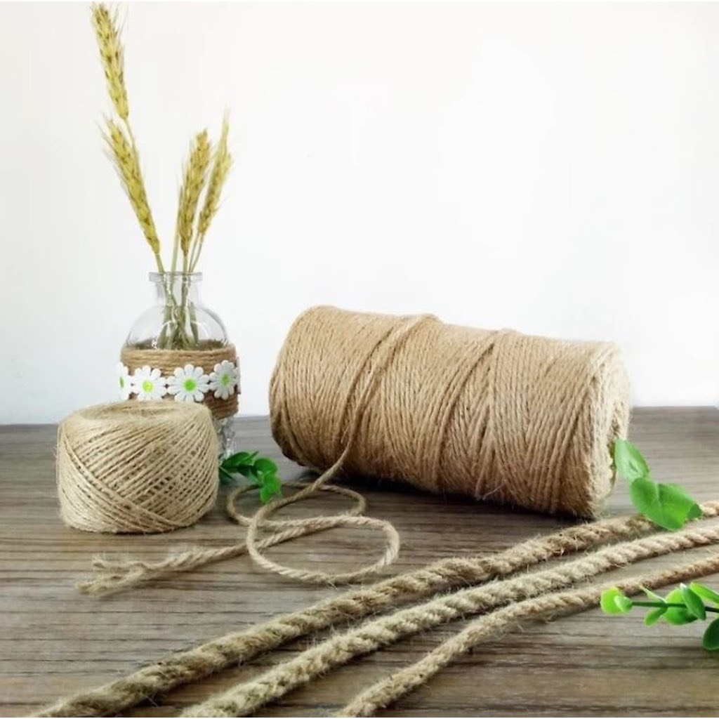 [HCM]Dây thừng cuộn 200m ống nhỏ trang trí handmade