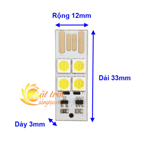 Đèn 4 LED siêu mỏng cảm ứng cắm cổng USB