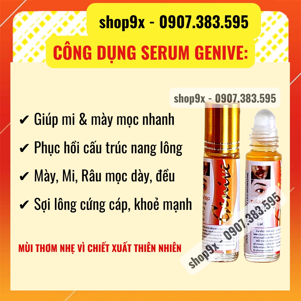 Serum Mọc Dày Mi Lông Mày Râu Genive 8ml