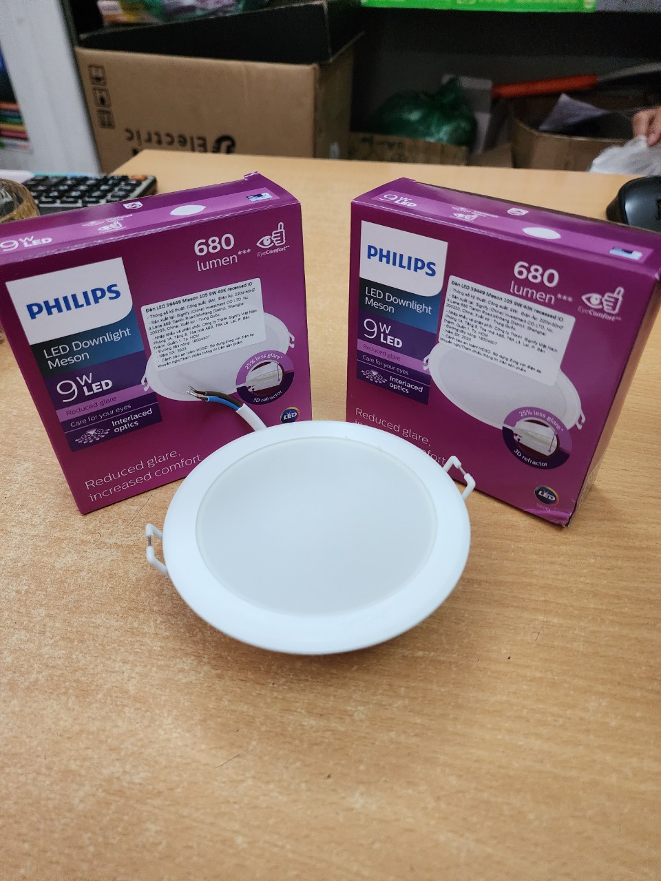 Đèn led âm trần 9w philips