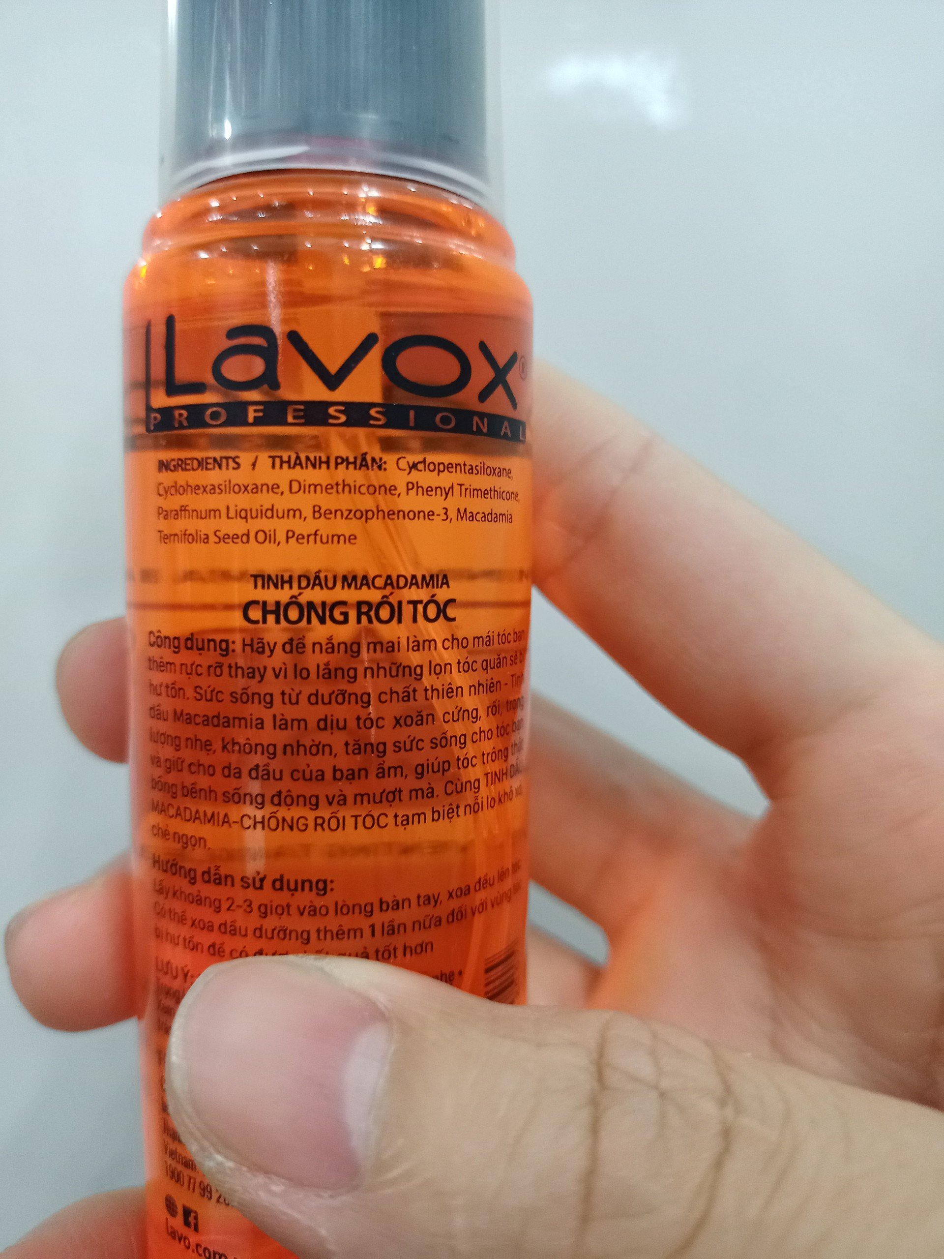 [HCM]Tinh dầu bóng tóc Lavox cam 80ml