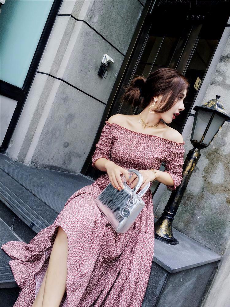 [HCM]Đầm maxi bẹt vai Sang Trong - lindashop