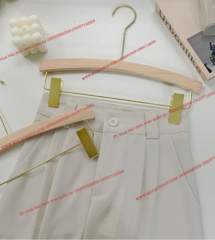 MÓC GỖ MỘC CÓ KẸP TREO QUẦN ÁO