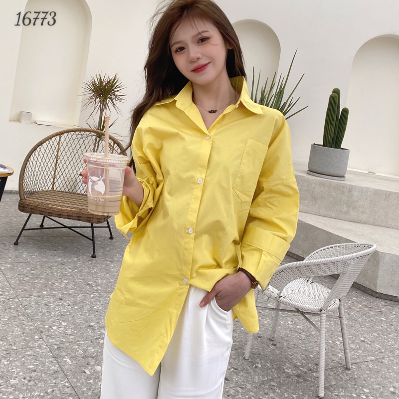 SALE SƠ MI BIGSIZE Oversize Màu trơn 16773