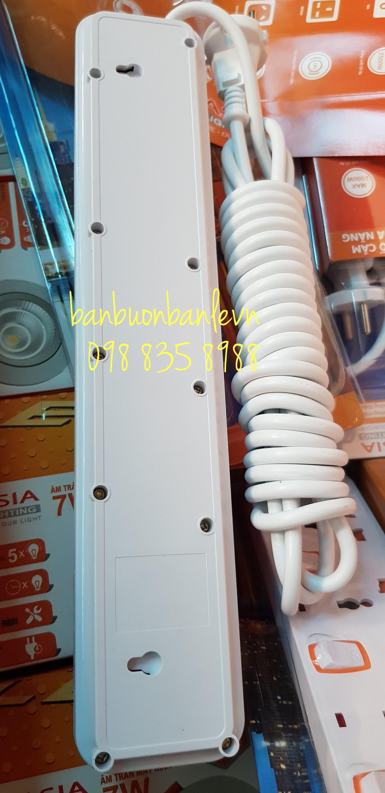 Ổ cắm điện 5  lỗ 3 chấu dây 5m ASIA