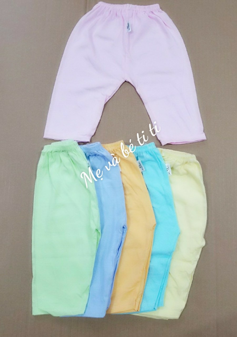 Combo 5 quần dài màu cho bé sơ sinh chất cotton