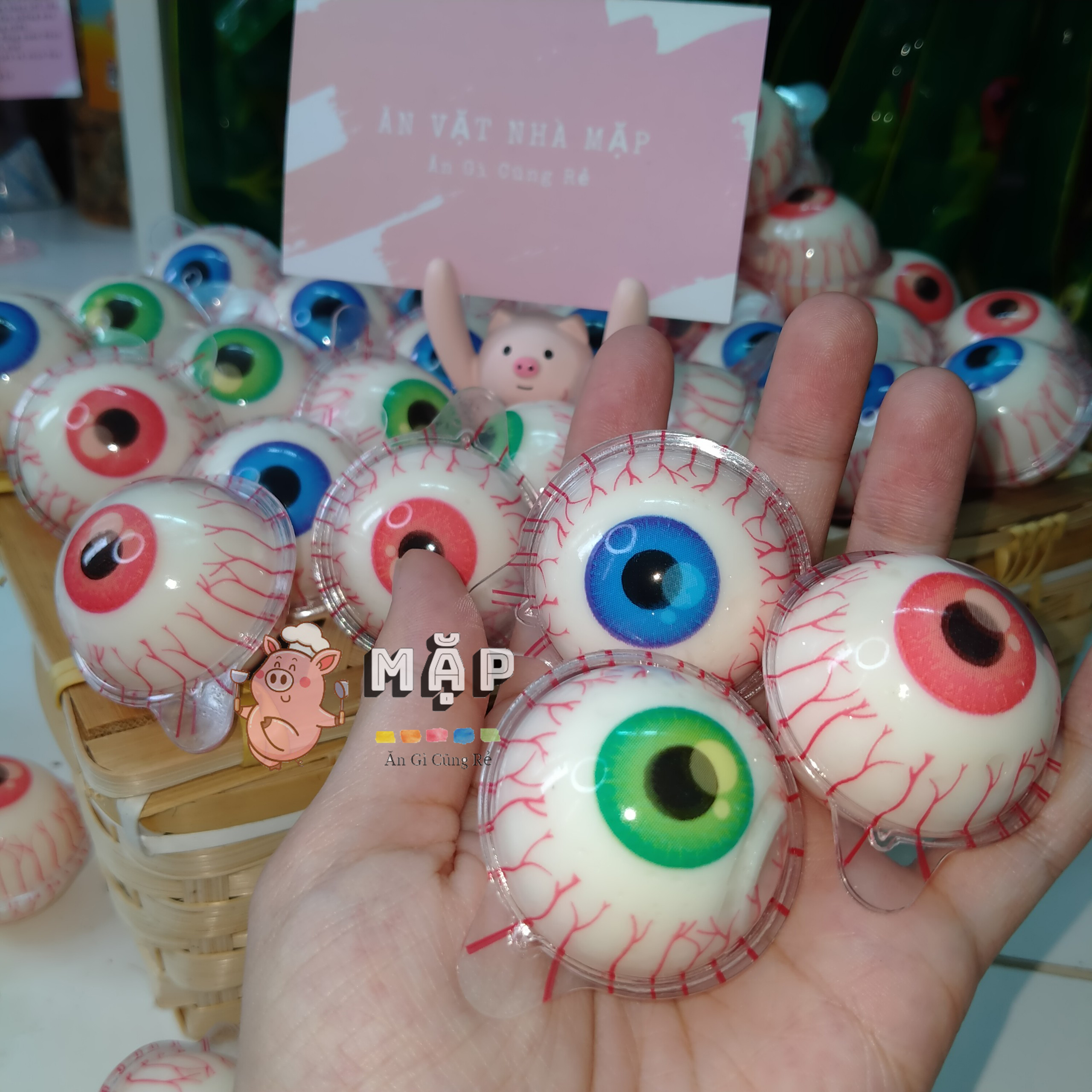 Kẹo Dẻo Con Mắt Nhân Mứt Trái Cây Thái Lan Trolli Pop Eyes