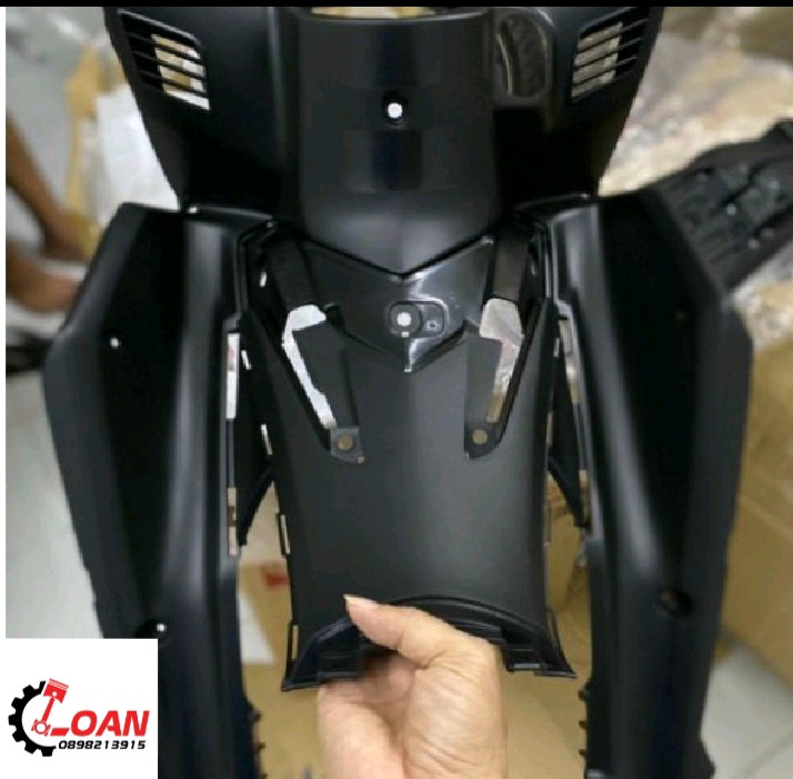 Nhựa ốp sườn yếm đen xe wave rsx 110 2012-2013 zin _ shop phụ tùng honda
