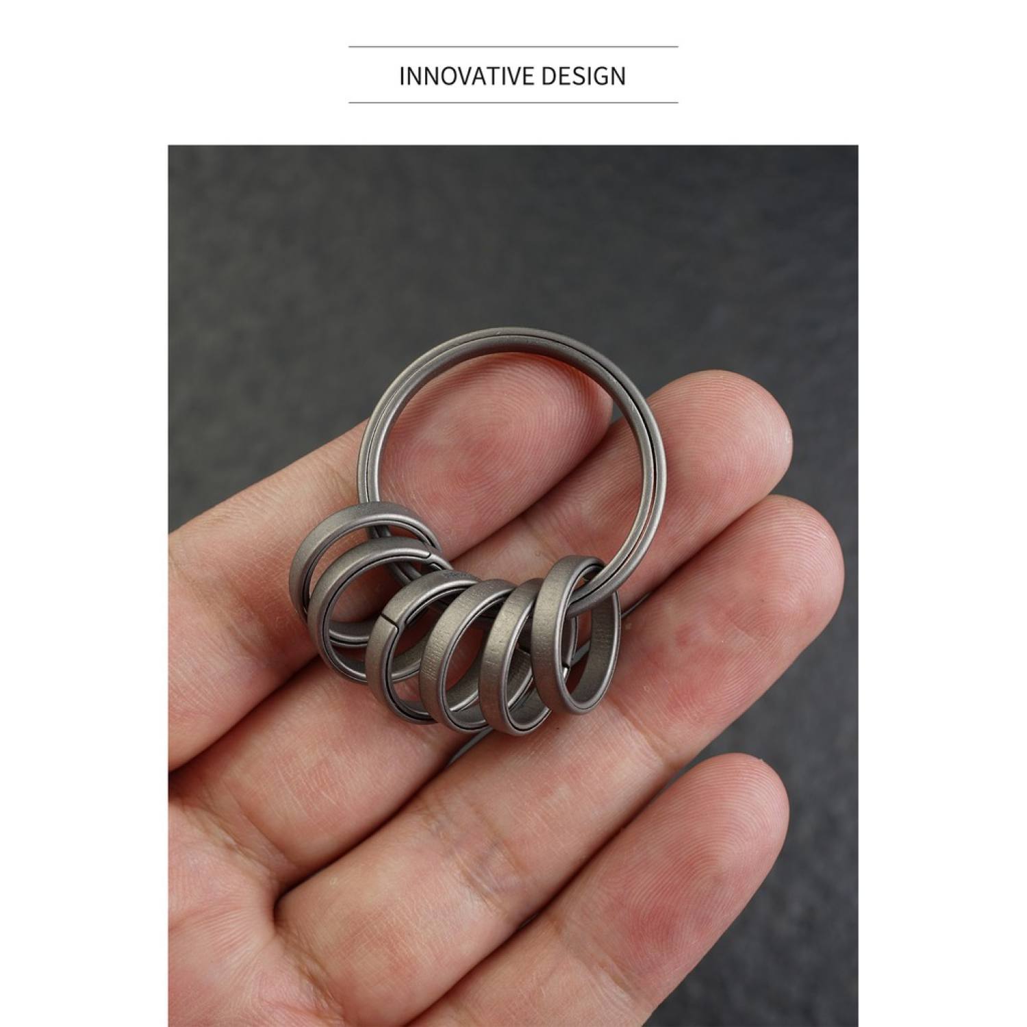 Bộ ring móc khóa titanium MecArmy CH7 ( 1 ring chủ và 6 ring phụ )