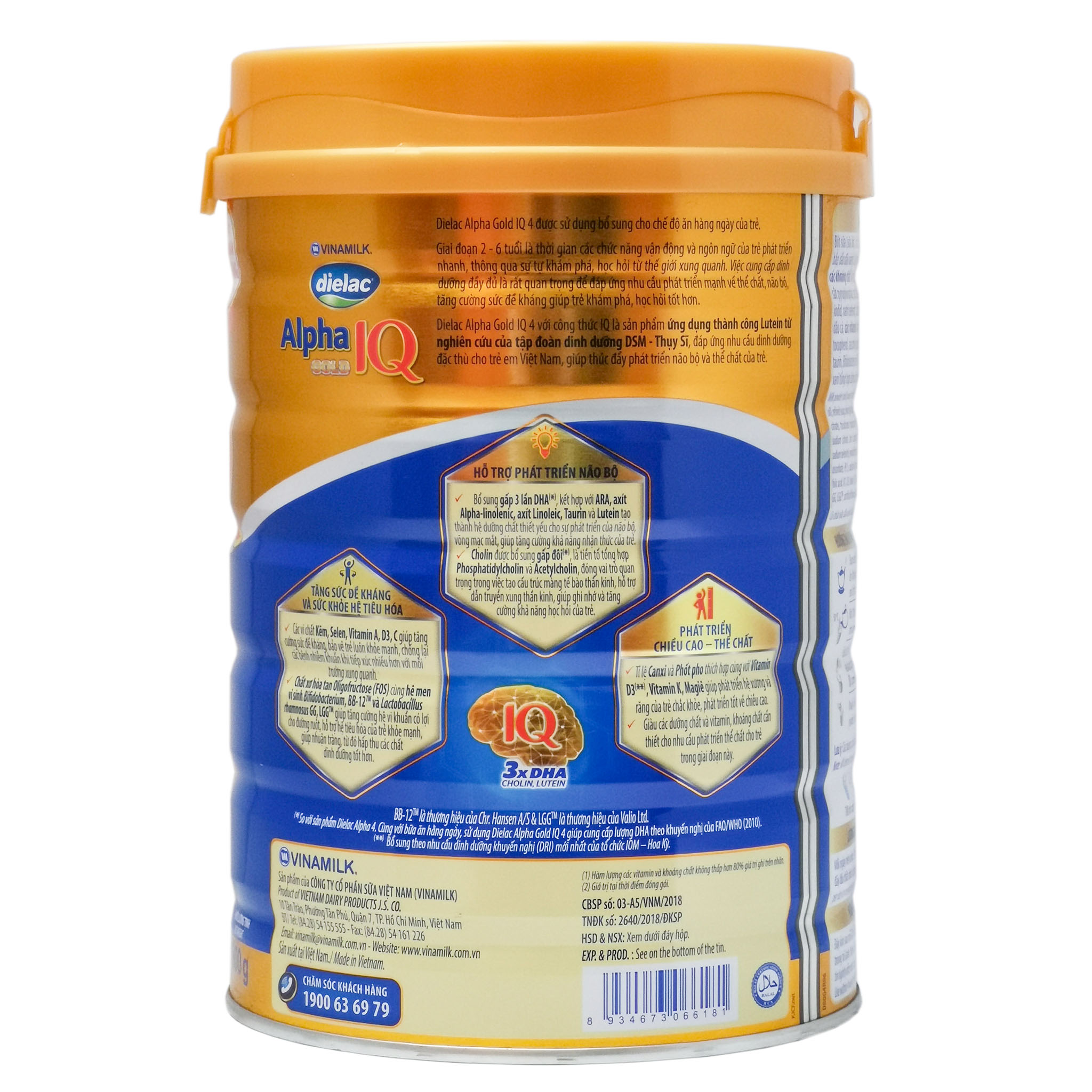 SỮA BỘT DIELAC GOLD SỐ 4 HỘP 850G