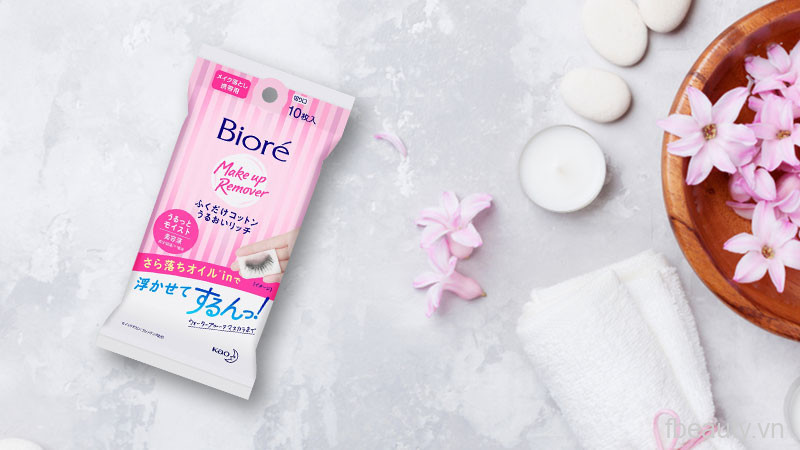 Khăn Tẩy Trang Dưỡng Ẩm Bioré 10 Miếng (Hồng) Cleansing Cotton Rich Moisture 10 Sheets | Lazada.vn