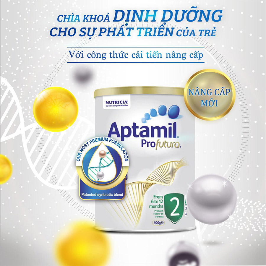 Sữa Aptamil Úc pro số 2 cho bé từ 6-12 tháng lon 900g