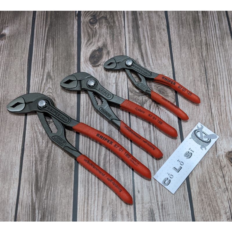 KÌM MỎ QUẠ KNIPEX COBRA 87 01 125 /150 /180 [Hàng chuẩn Đức]