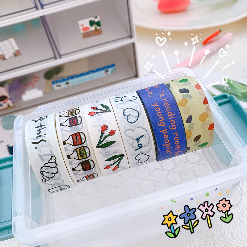 Cuộn băng dính washi tape trang trí đa năng