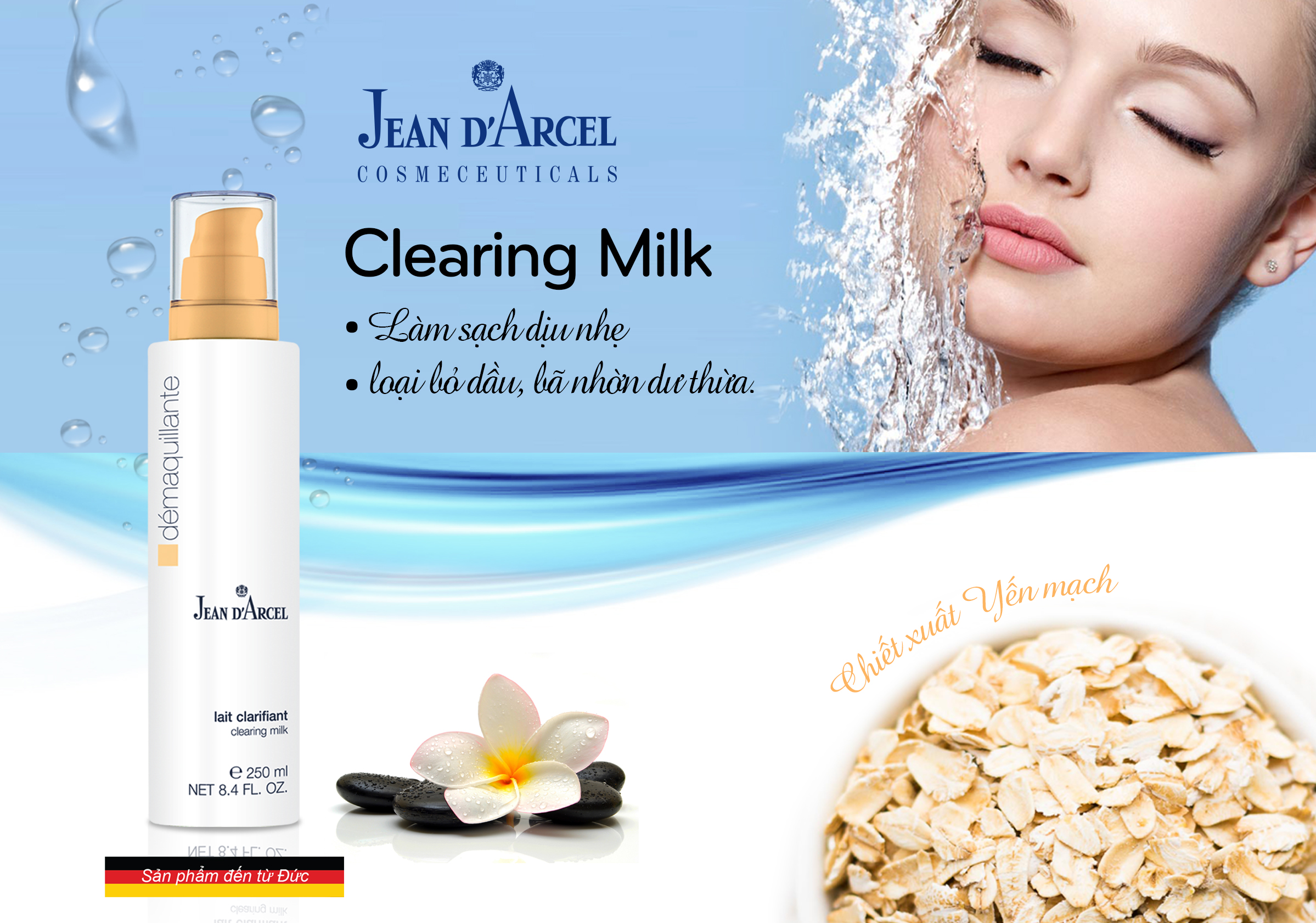 Sữa rửa mặt cho da dầu và da mụn - 150ml Clearing milk - J107