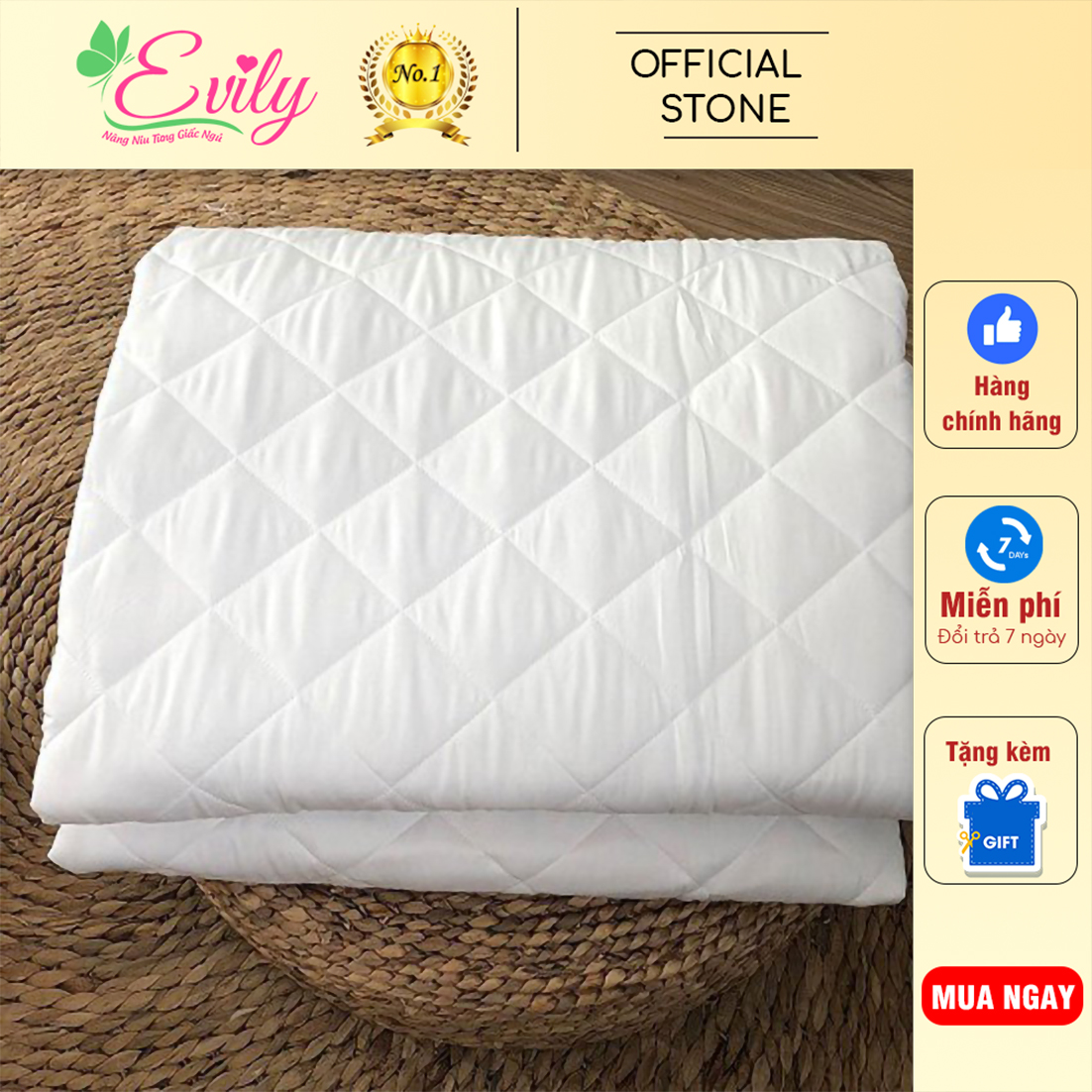 RUỘT CHĂN HÈ THU Thương Hiệu EVILY. Ruột Mền Mùa Hè. Kích Thước 2mx2m2. Ruột Chăn Mền Trần Bông Trắng.Siêu Nhẹ Và Êm Ái. Chăn Ga Gối Gia Đình.