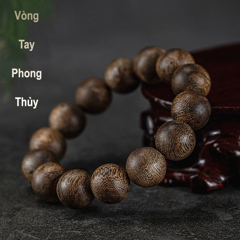 Vòng tay trầm hương size 10mm Đồ Gỗ Hoàng Hải