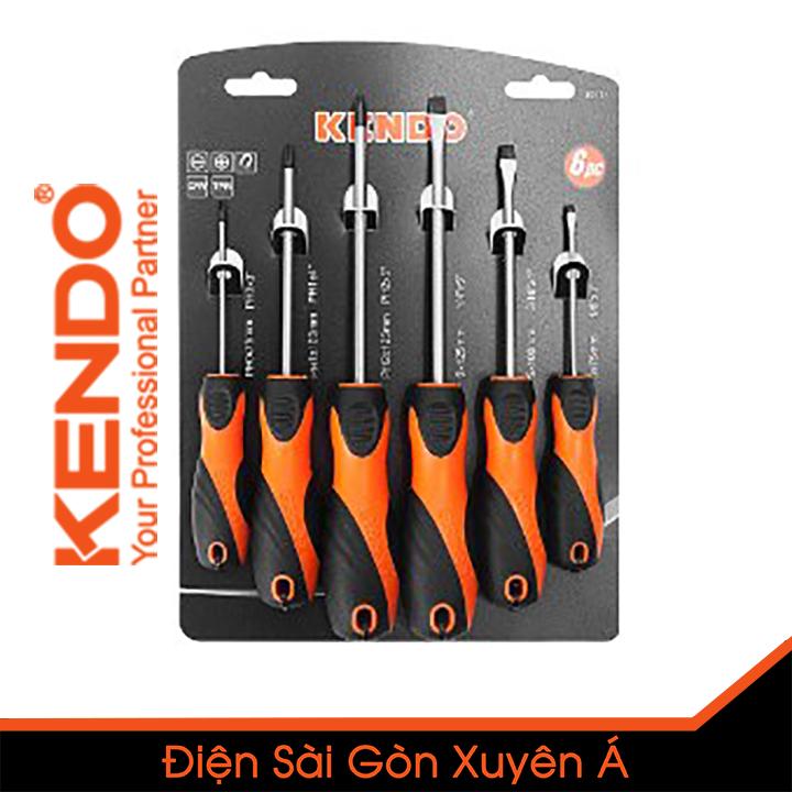 Bộ 6 cây tuốc nơ vít có nam châm CRV TPR KENDO 85114 - Điện Sài Gòn Xuyên Á