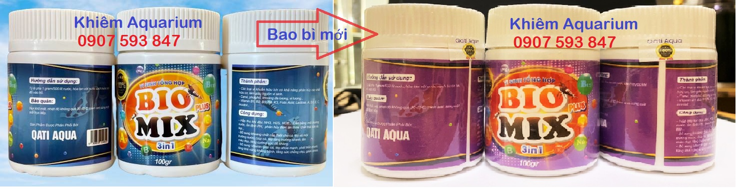BIOMIX PLUS Vi Sinh Bio 100g (men vi sinh làm trong nước và cân bằng PH cho hồ cá Koi, bể cá cảnh)