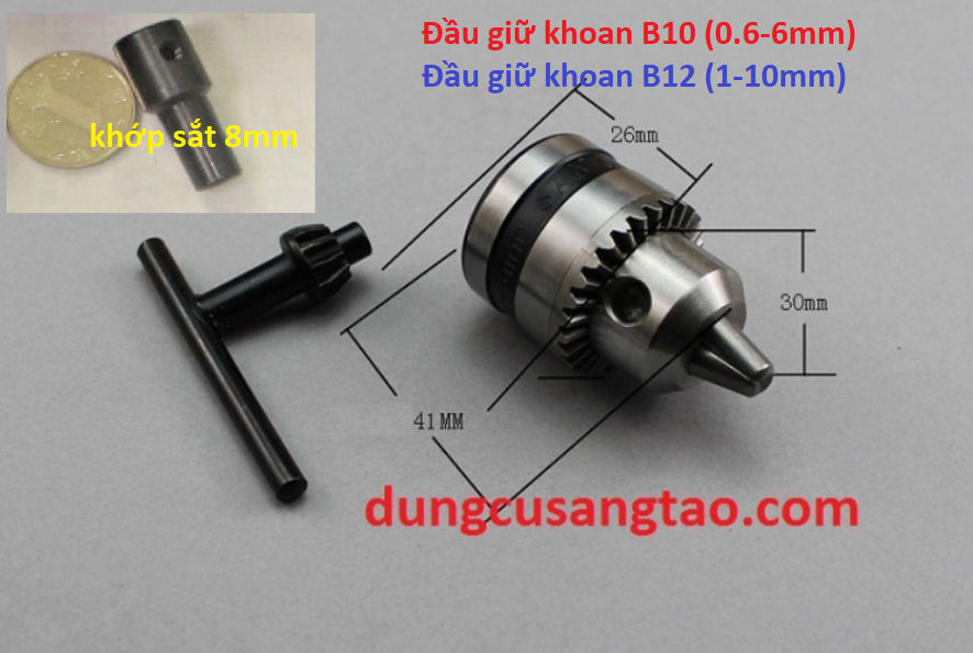 Bộ kit chế máy cắt mini - kiểu 3 (trục 8mm)