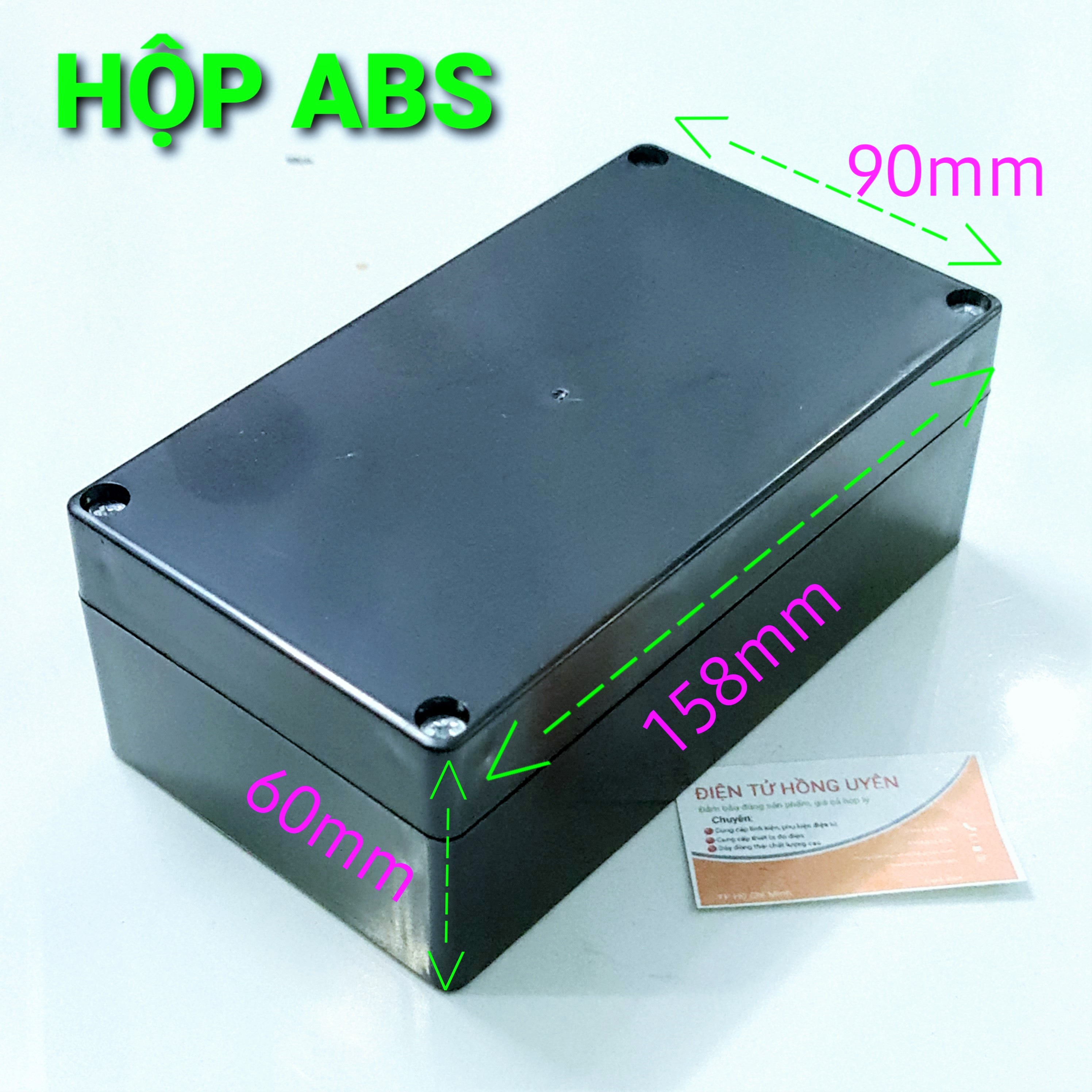 Hộp ABS 160x90x60mm (158x90x60mm). Hộp nhựa làm máy điện tử, làm ổ điện, đựng mạch điện...