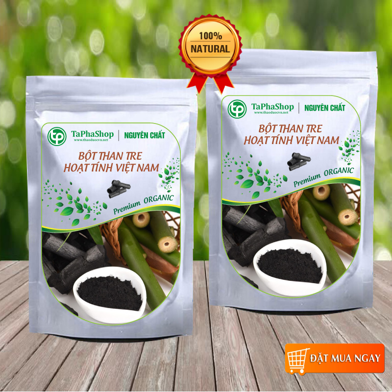 Bột than tre hoạt tính vn nguyên chất 200g- Thảo Dược Tấn Phát