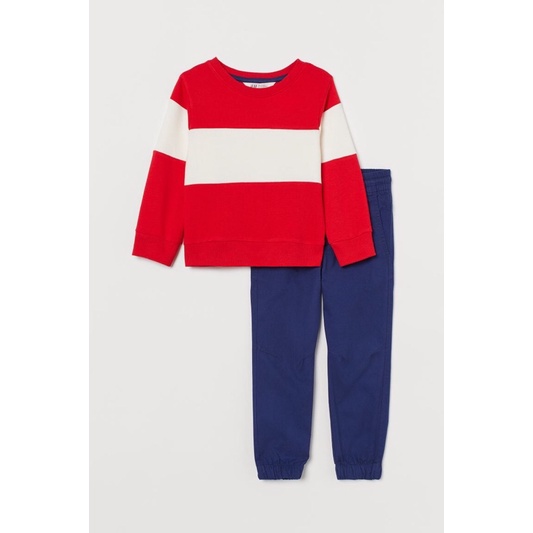 Set thu đông bé trai siêu xinh, chất liệu nỉ và cotton mềm cho bé trai, nhãn hiệu H&M