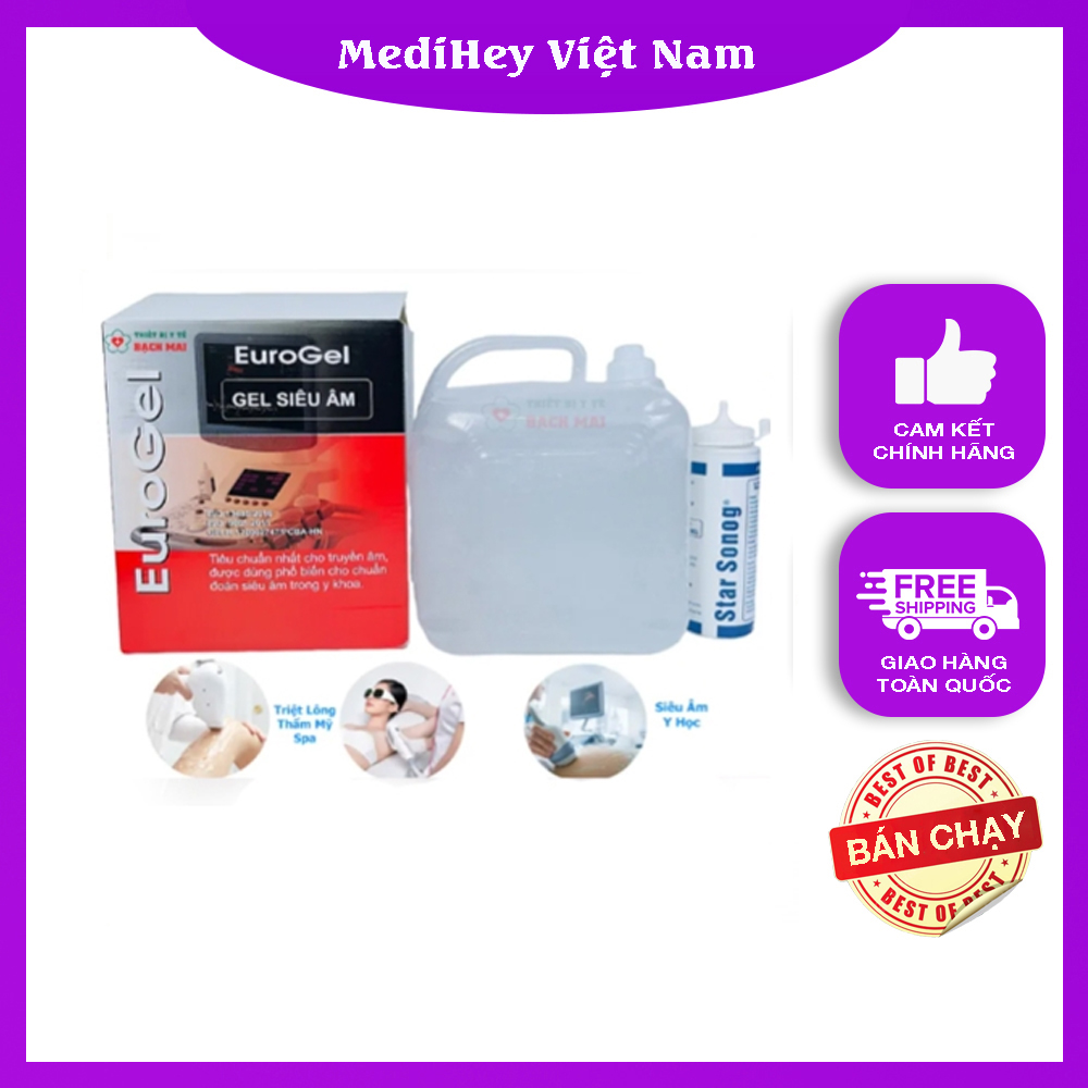 Gel lạnh dùng cho siêu âm triệt lông euro gel
