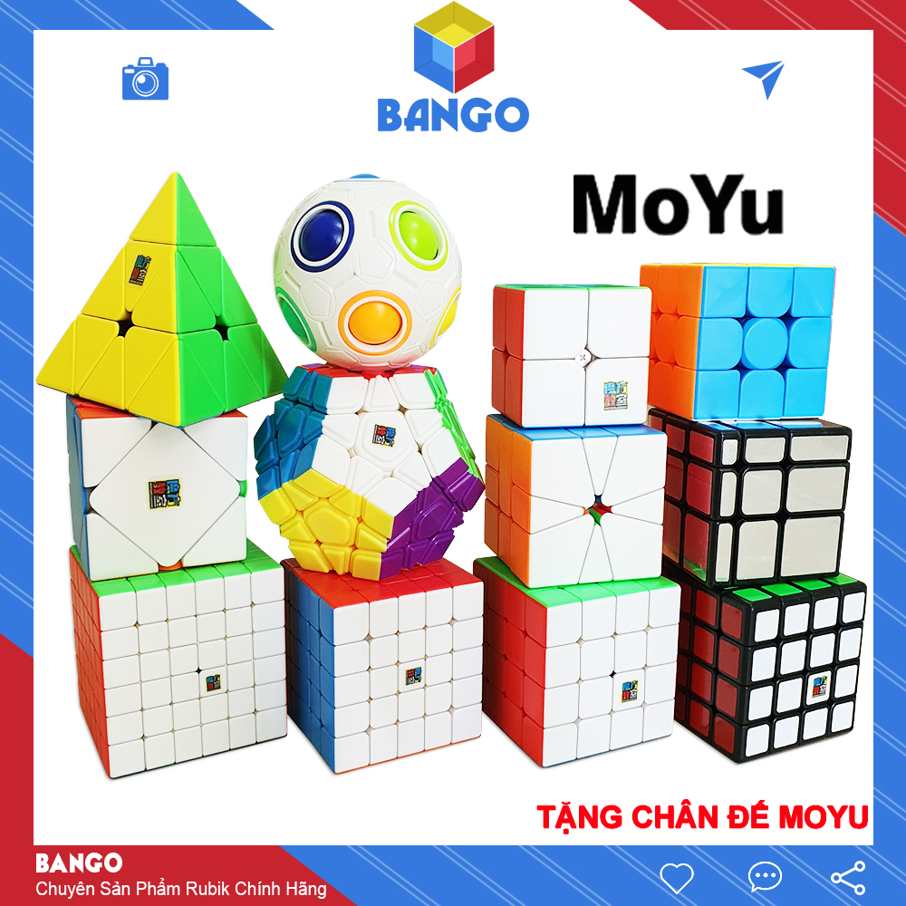 Rubik 3x3 2x2 4x4 5x5 6x6 Biến Thể MoYu Stickerless Tam Giác Skewb
