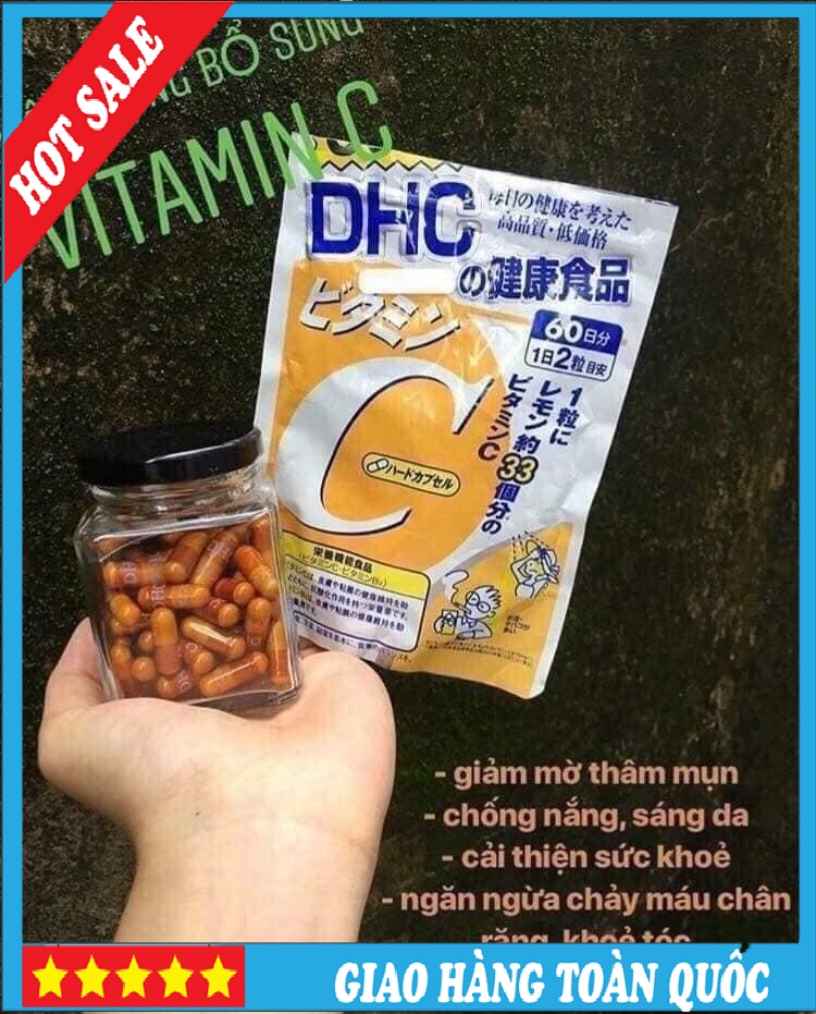 Viên uống chống nắng d.h.c bổ sung vitamin c làm đẹp da mờ thâm nhật bản 120v/ 60 ngày
