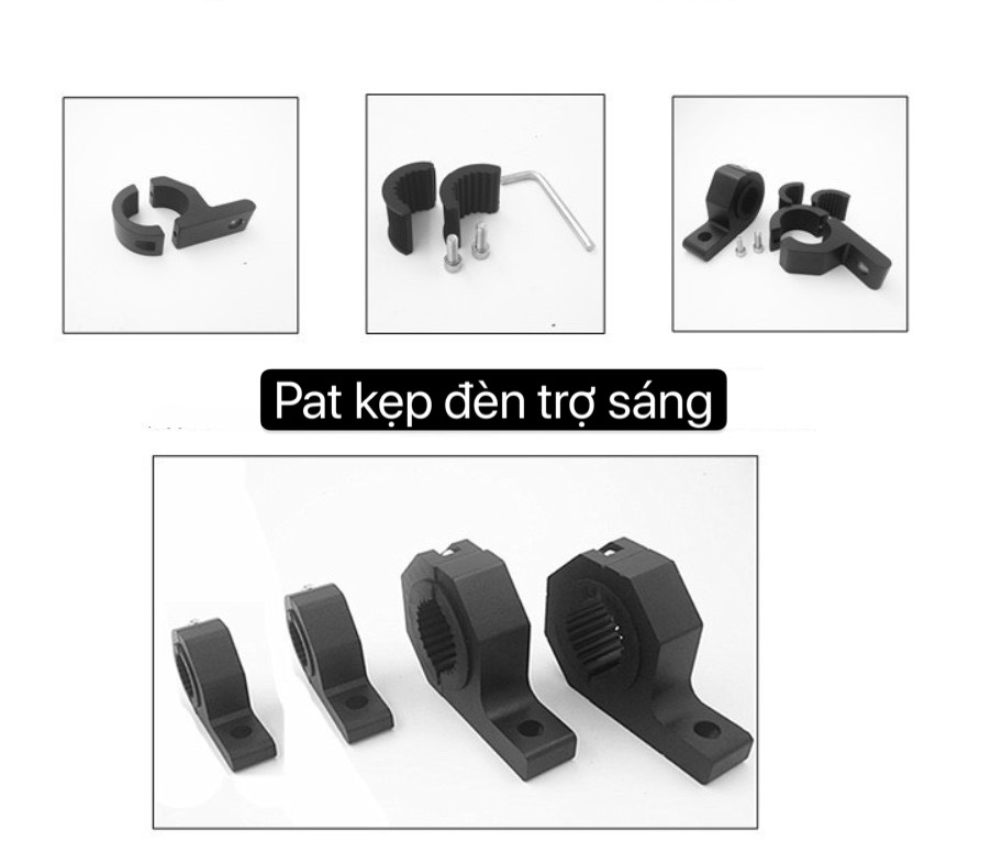 [HCM]Pat Kẹp Đèn Trợ Sáng Trên Xe Máy Motor