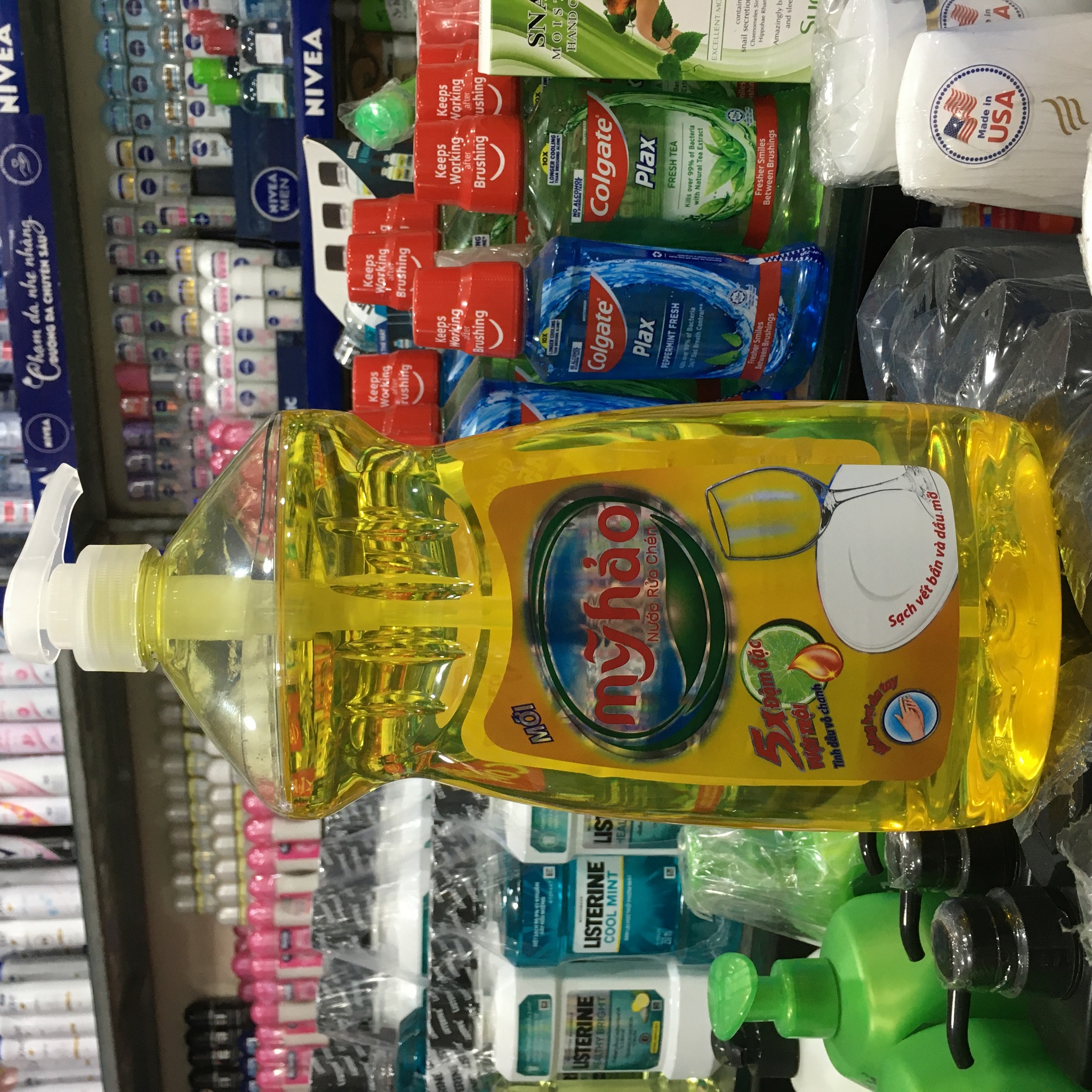 Nước rửa chén Mỹ Hảo 5X đậm đặc tinh dầu vỏ chanh chai 1.5kg