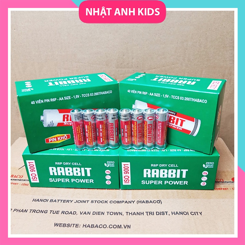 PIN CON THỎ - pin AA vỉ 4 viên