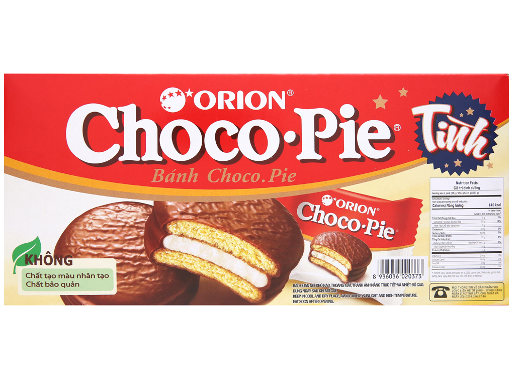 Bánh Choco-pie hộp 198g (6 cái)