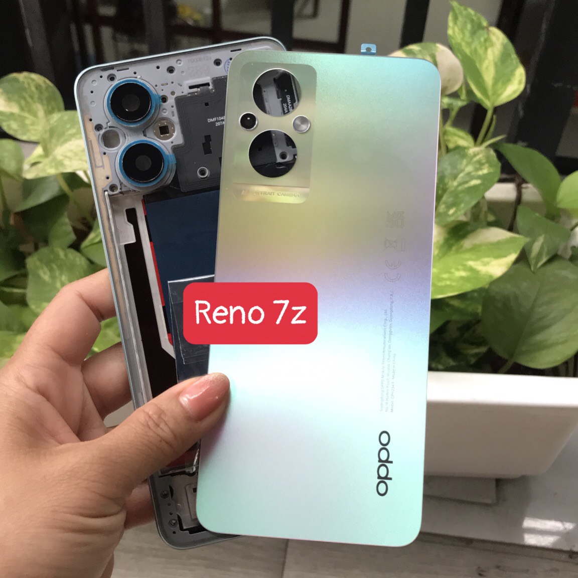 Bộ vỏ zin oppo reno7 z ,oppo reno 7z kèm nút bấm .kính camera