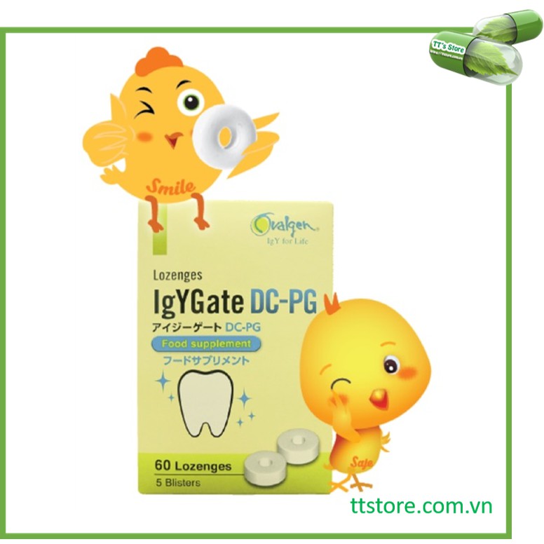 Kẹo ngậm ngừa sâu răng IgYGate DC-PG