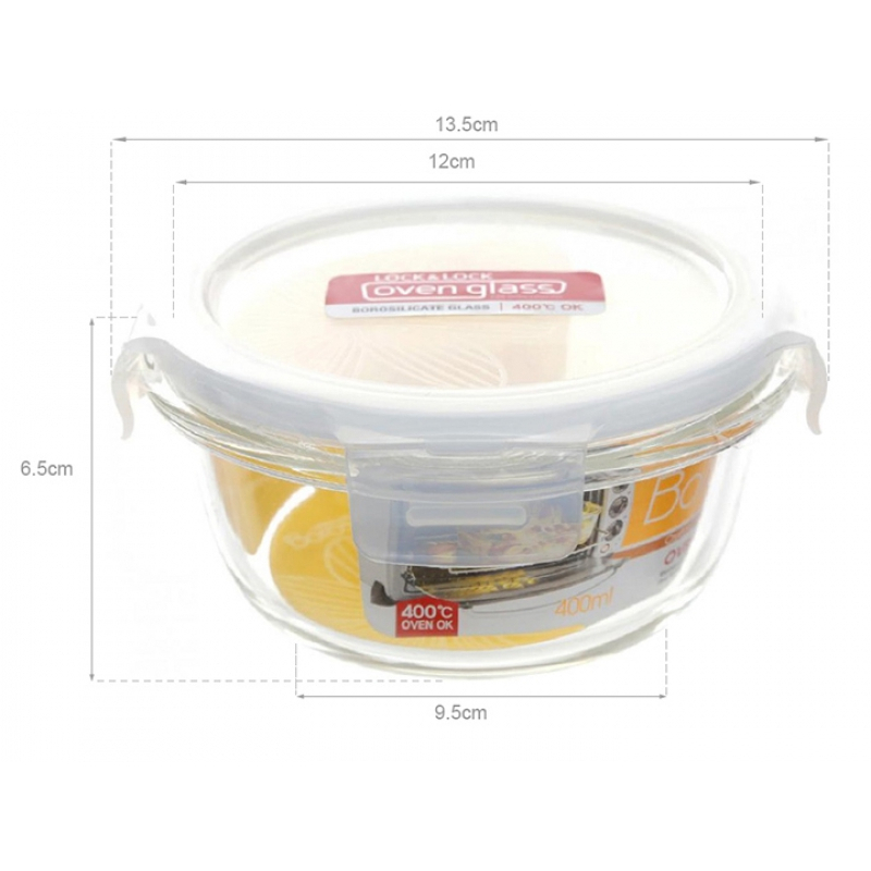 Combo 2 Hộp thủy tinh đựng thực phẩm Lock&Lock 400ml