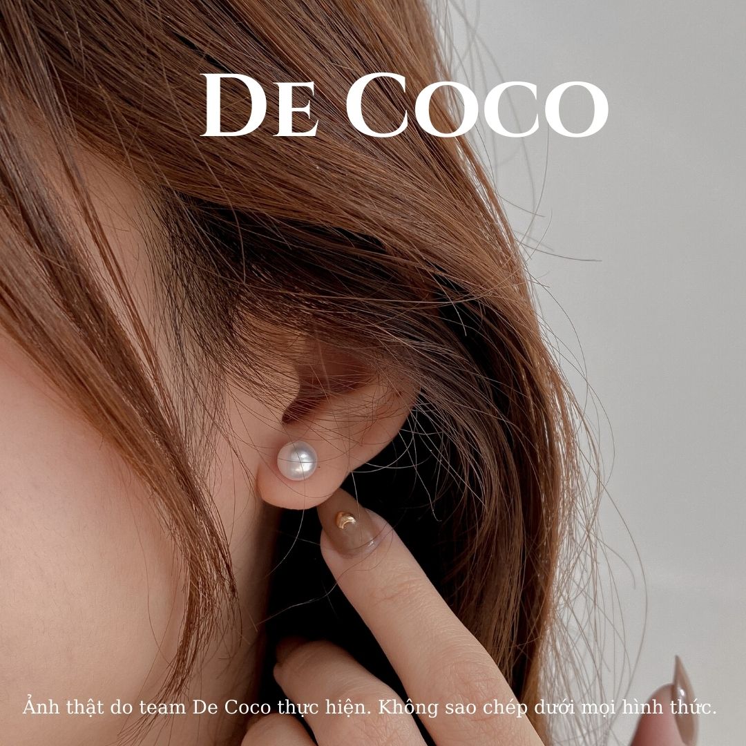 Khuyên tai ngọc trai nhân tạo Basic Pearl De Coco decoco.accessories