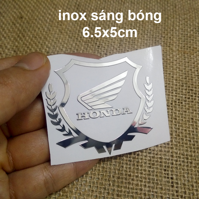 Tem Bông lúa INOX CÁNH CHIM HONDA MS005