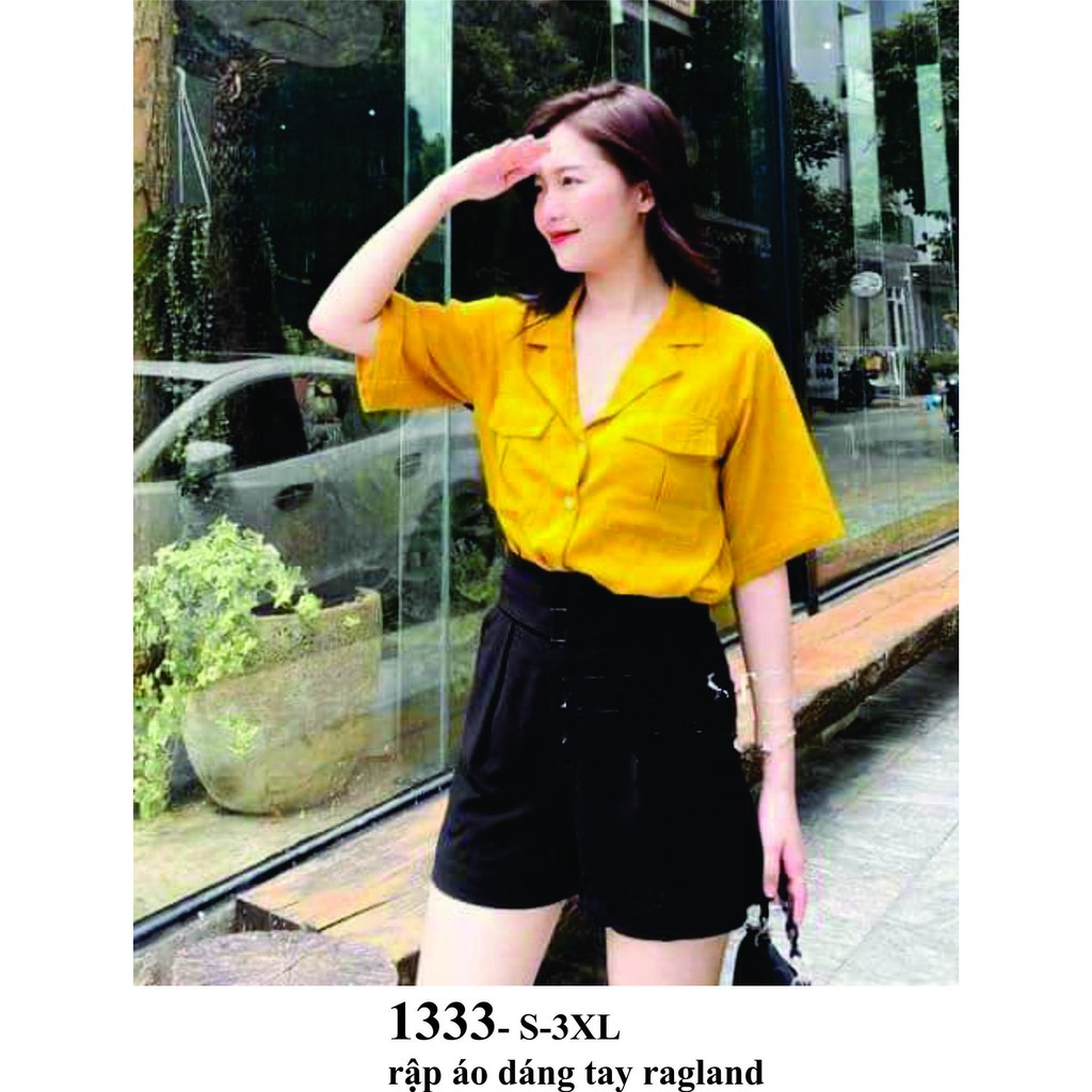 Rập giấy áo tay ragland cổ danton mã 1333 (BẢN VẼ)