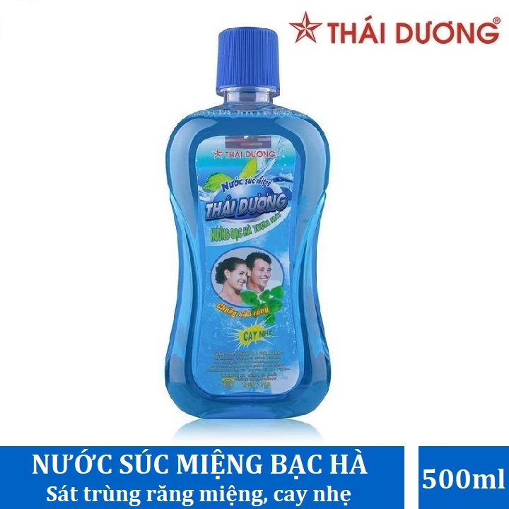 [HCM]Nước Súc Miệng Bạc Hà Thái Dương (500ml) -  Giúp Sát Trùng Răng Miệng Vòm Họng Và Giữ Hơi Thở Thơm Mát