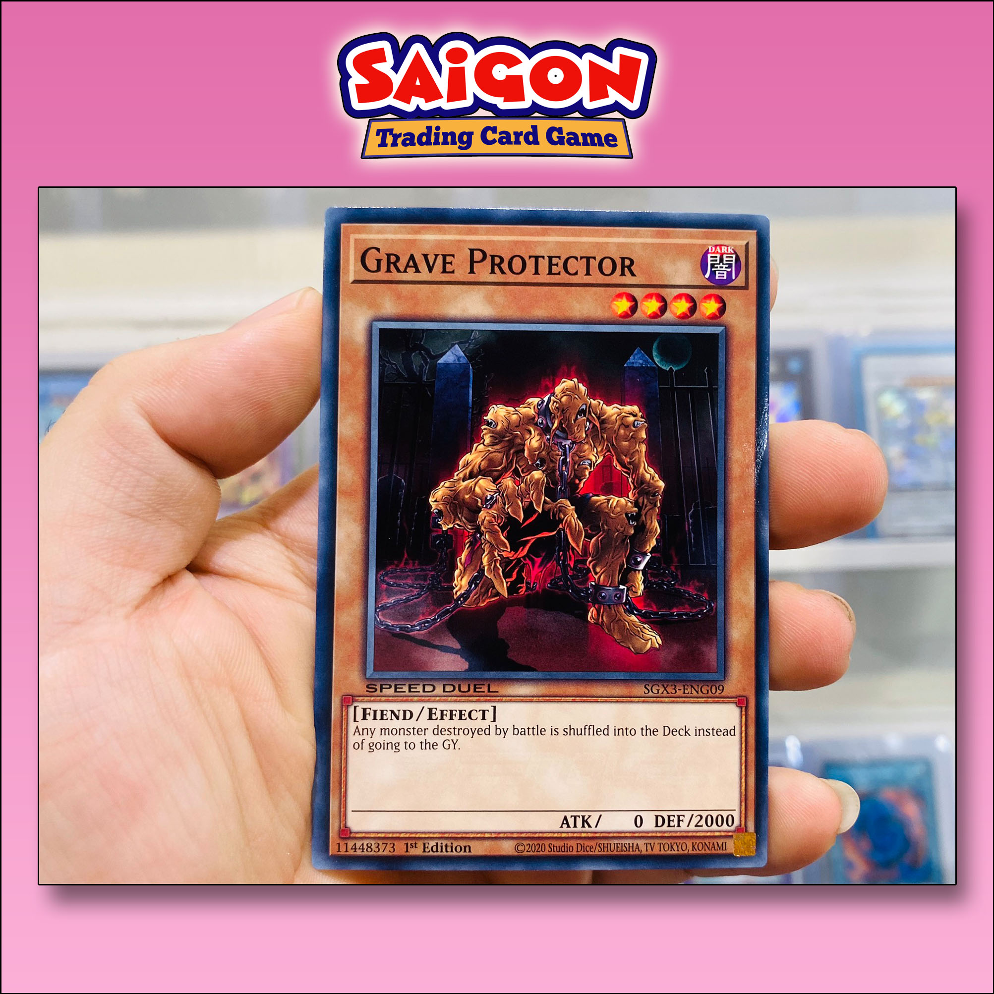 Thẻ bài yugioh mã sgx3-eng09 - grave protector - common - 1st edition