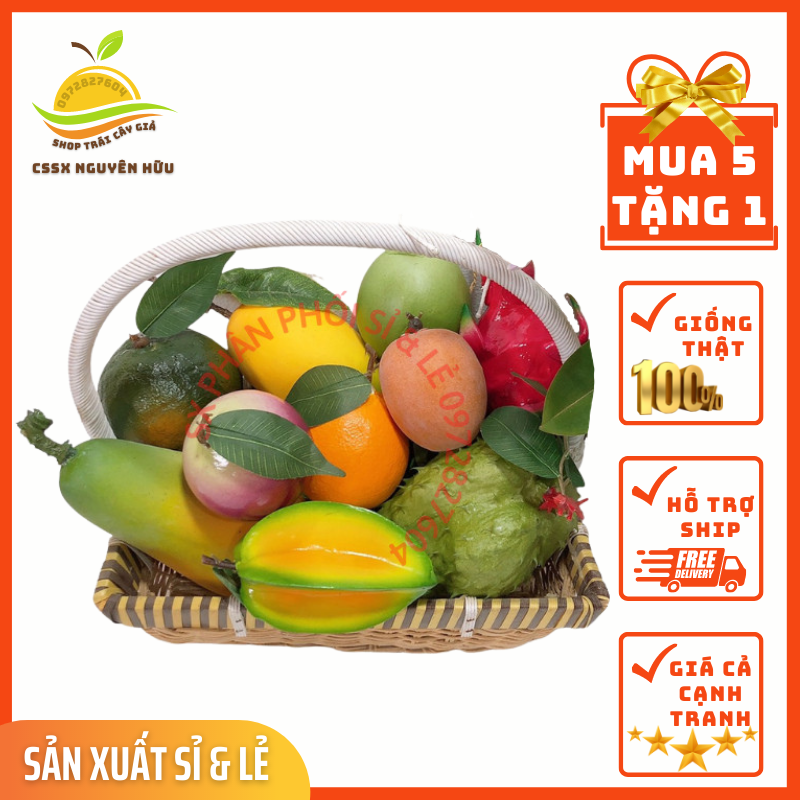 Combo trái cây giả mix các loại - mua 10 tặng 2